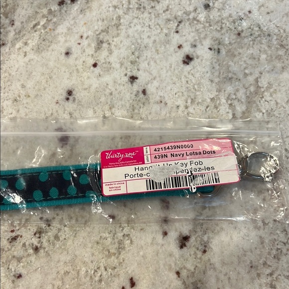 Thirty-One Blue Navy Lotsa Dots
Hang it up key fob - Picture 1 of 7